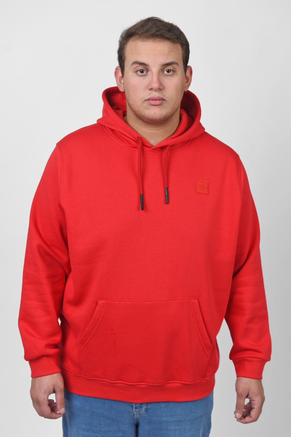 Men's Big Size Slim Fit Hoodie Made Of Comfort Melton Padded Front Printed Sweatshirt