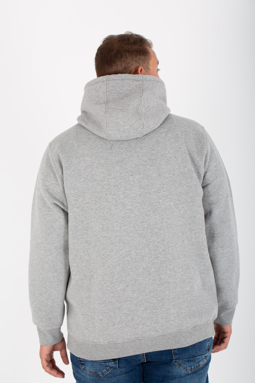 Men's Big Size Slim Fit Hoodie Made Of Comfort Melton Padded Front Printed Sweatshirt