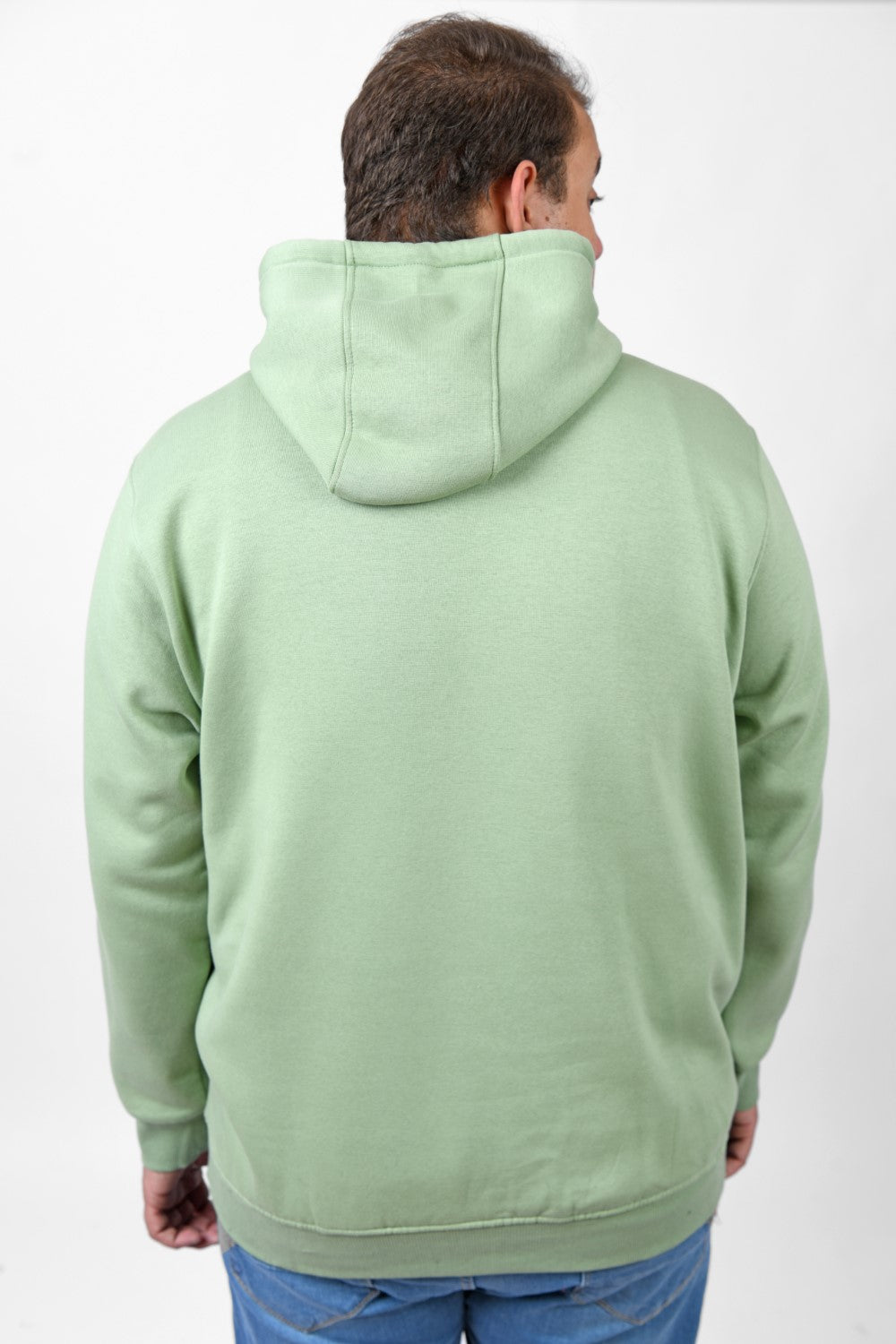 Men's Big Size Slim Fit Hoodie Made Of Comfort Melton Padded Front Printed Sweatshirt