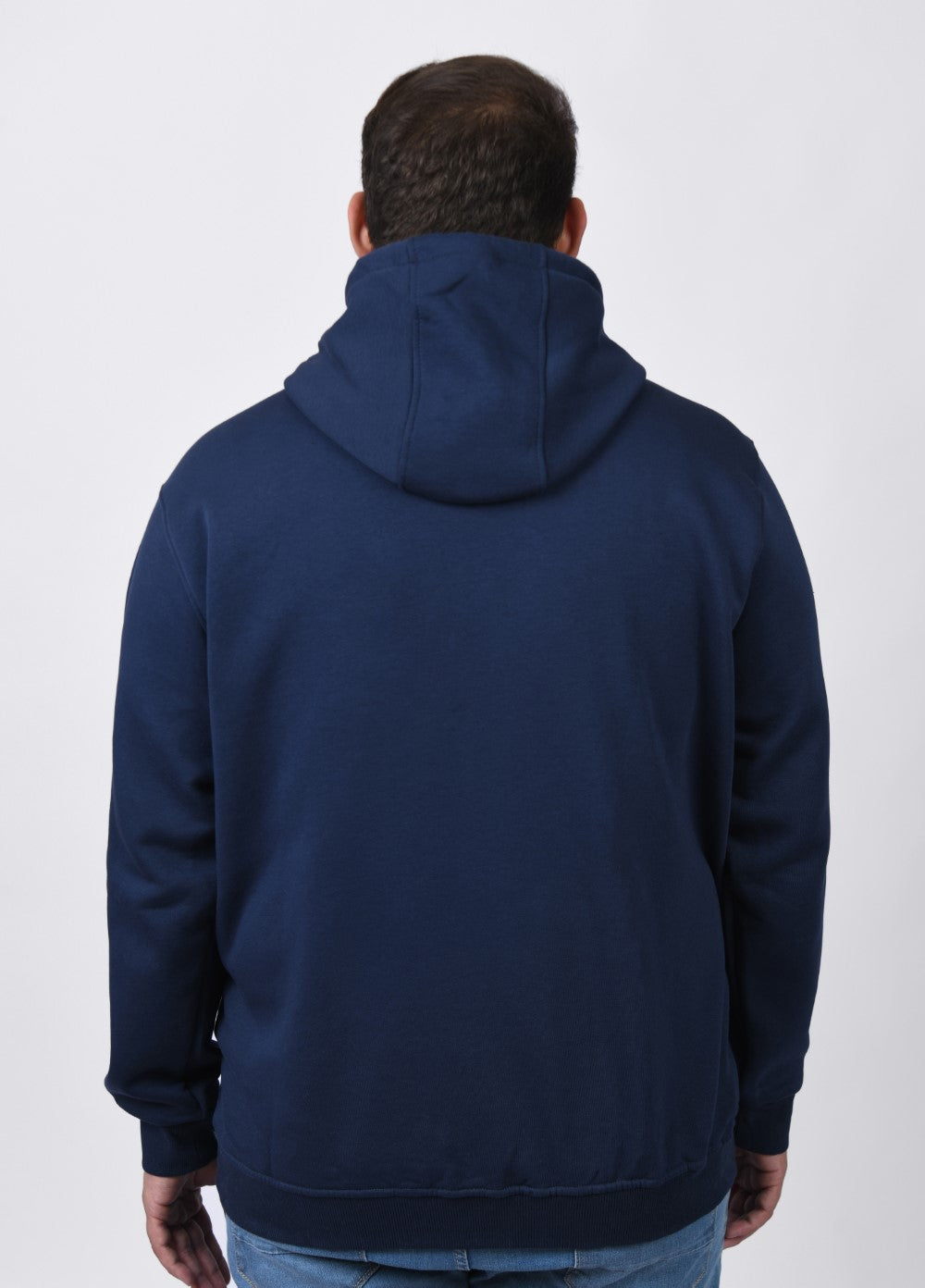 Men's Big Size Slim Fit Hoodie Made Of Comfort Melton Padded Front Printed Sweatshirt