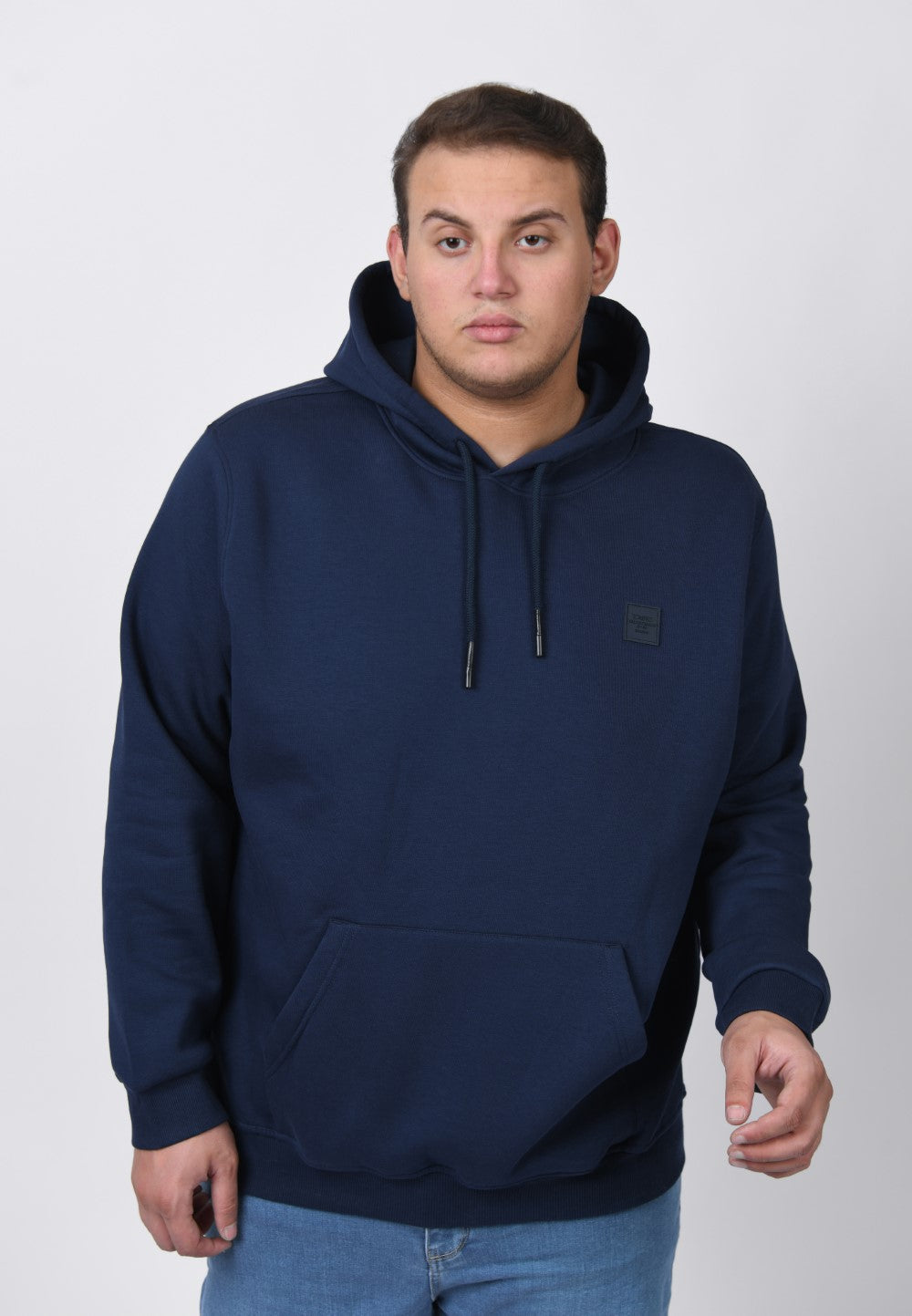 Men's Big Size Slim Fit Hoodie Made Of Comfort Melton Padded Front Printed Sweatshirt