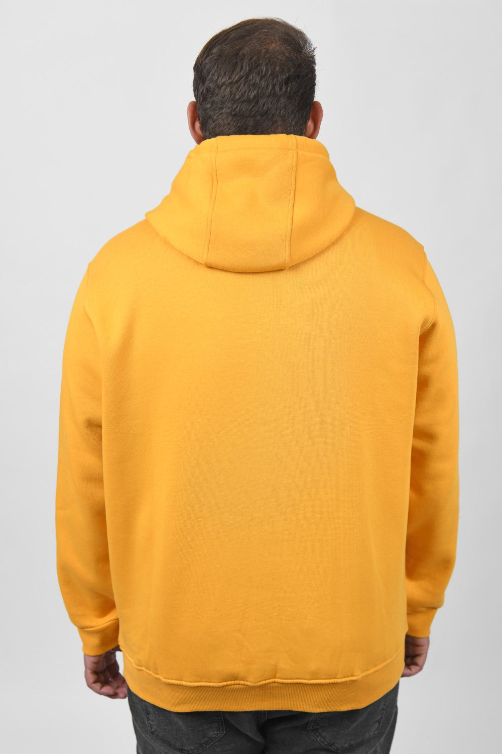 Men's Big Size Slim Fit Hoodie Made Of Comfort Melton Padded Front Printed Sweatshirt