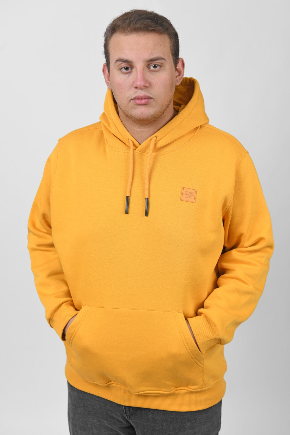 Men's Big Size Slim Fit Hoodie Made Of Comfort Melton Padded Front Printed Sweatshirt