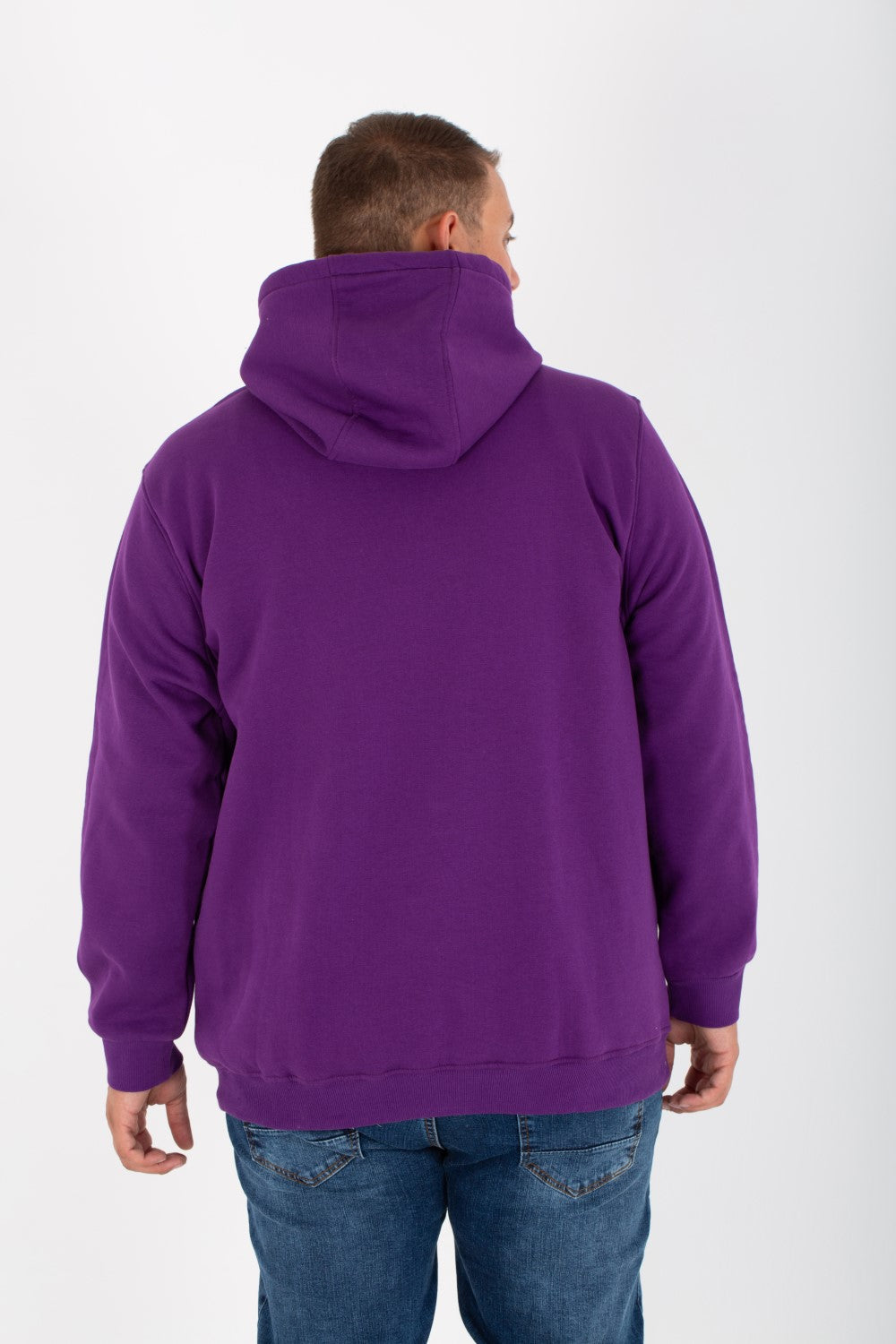 Men's Big Size Slim Fit Hoodie Made Of Comfort Melton Padded Front Printed Sweatshirt