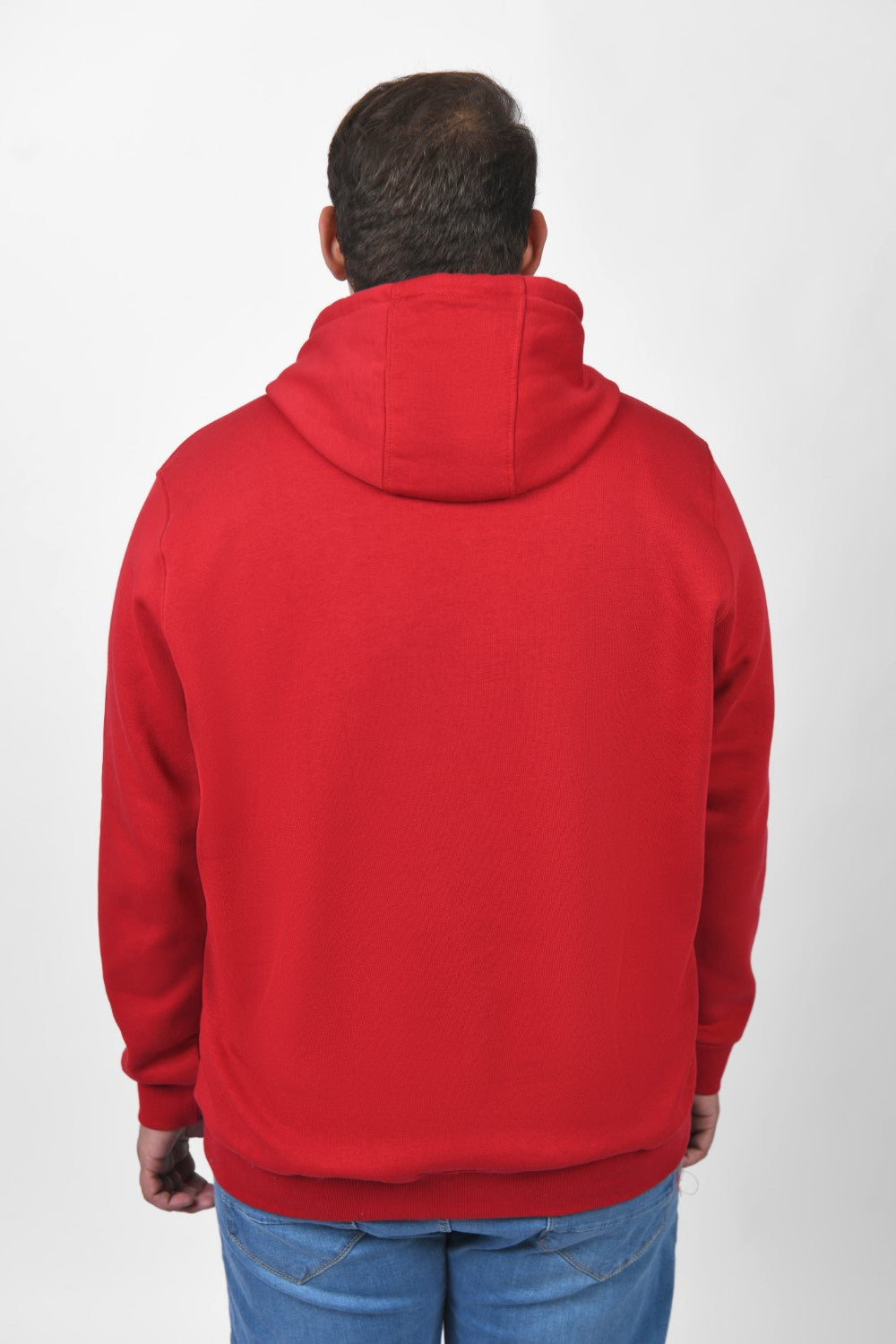 Men's Big Size Slim Fit Hoodie Made Of Comfort Melton Padded Front Printed Sweatshirt