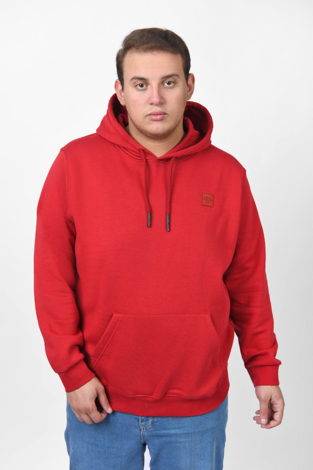 Men's Big Size Slim Fit Hoodie Made Of Comfort Melton Padded Front Printed Sweatshirt