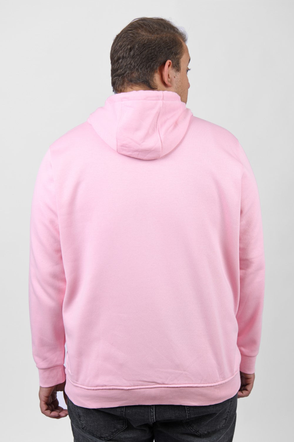 Men's Big Size Slim Fit Hoodie Made Of Comfort Melton Padded Front Printed Sweatshirt