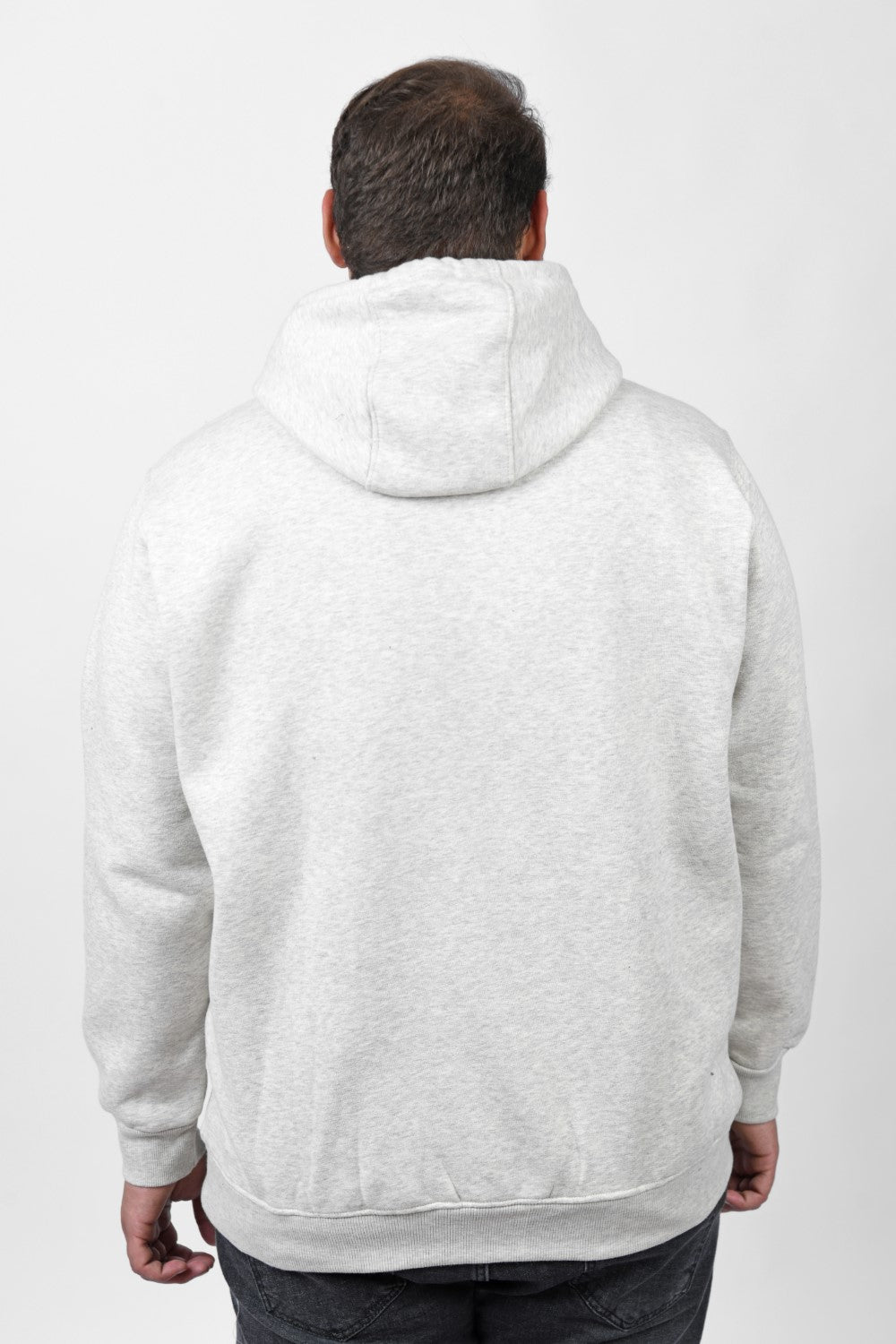 Men's Big Size Slim Fit Hoodie Made Of Comfort Melton Padded Front Printed Sweatshirt