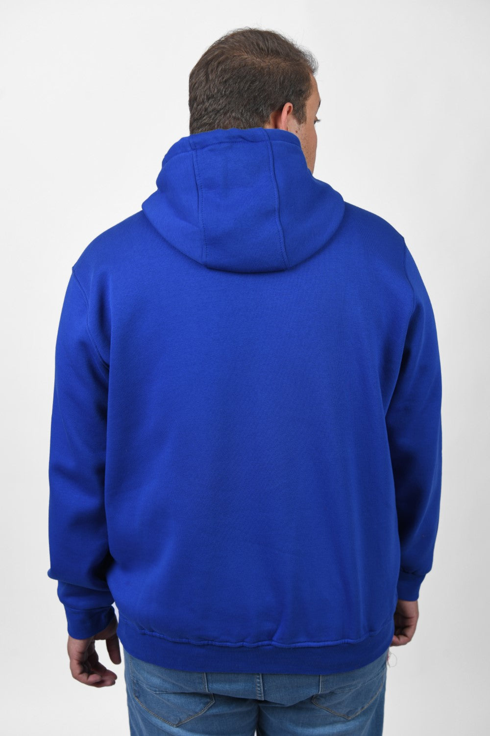 Men's Big Size Slim Fit Hoodie Made Of Comfort Melton Padded Front Printed Sweatshirt