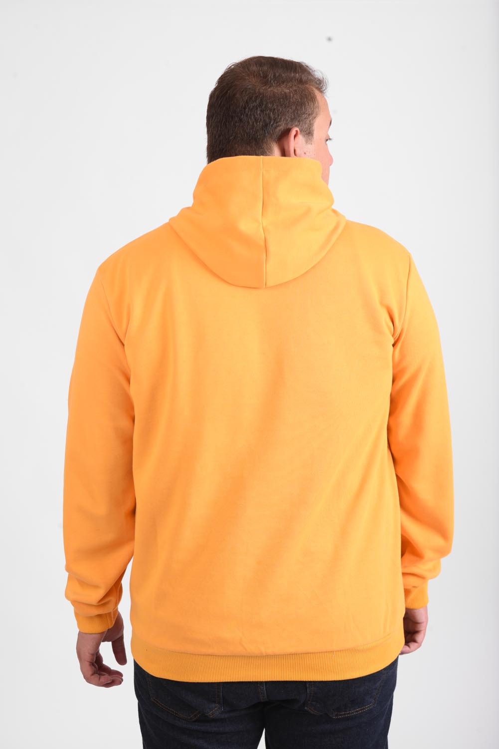 Men's Slim Fit Hooded Melton Padded Basic Hoodie Big Size Sweatshirt