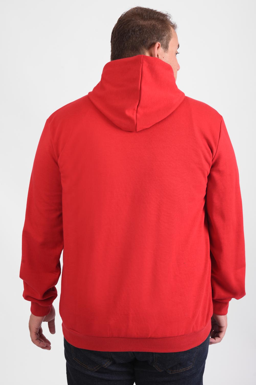 Men's Slim Fit Hooded Melton Padded Basic Hoodie Big Size Sweatshirt