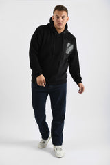 Men's Regular Fit Hoodie Big Size Melton Basic Padded Sweatshirt