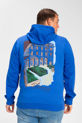 Men's Big Size Hoodie Sweatshirt with Graphic Print and Kangaroo Pocket