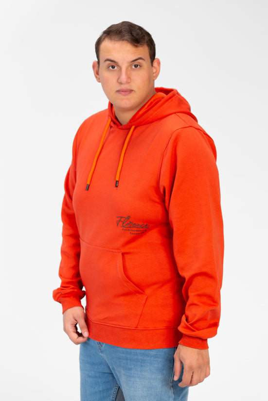 Men's Big Size Hoodie Sweatshirt with Graphic Print and Kangaroo Pocket