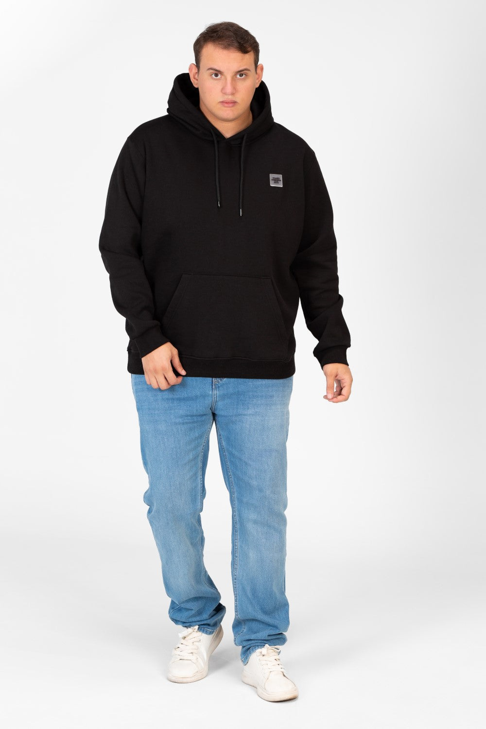 Men's Big Size Basic Long Sleeve Hoodie Sweatshirt