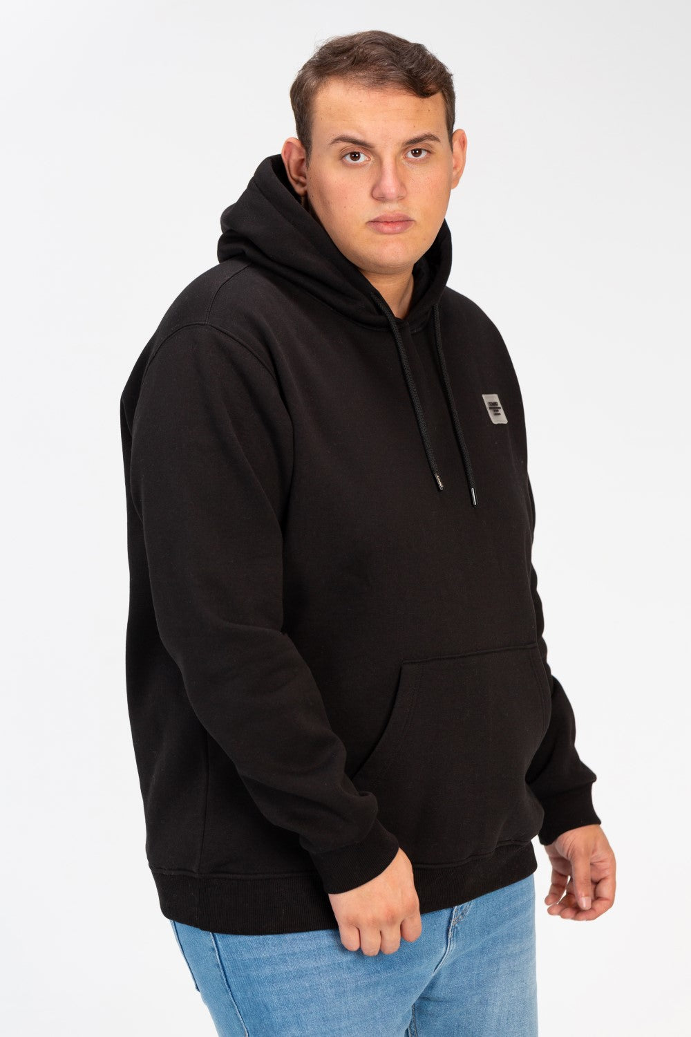 Men's Big Size Basic Long Sleeve Hoodie Sweatshirt