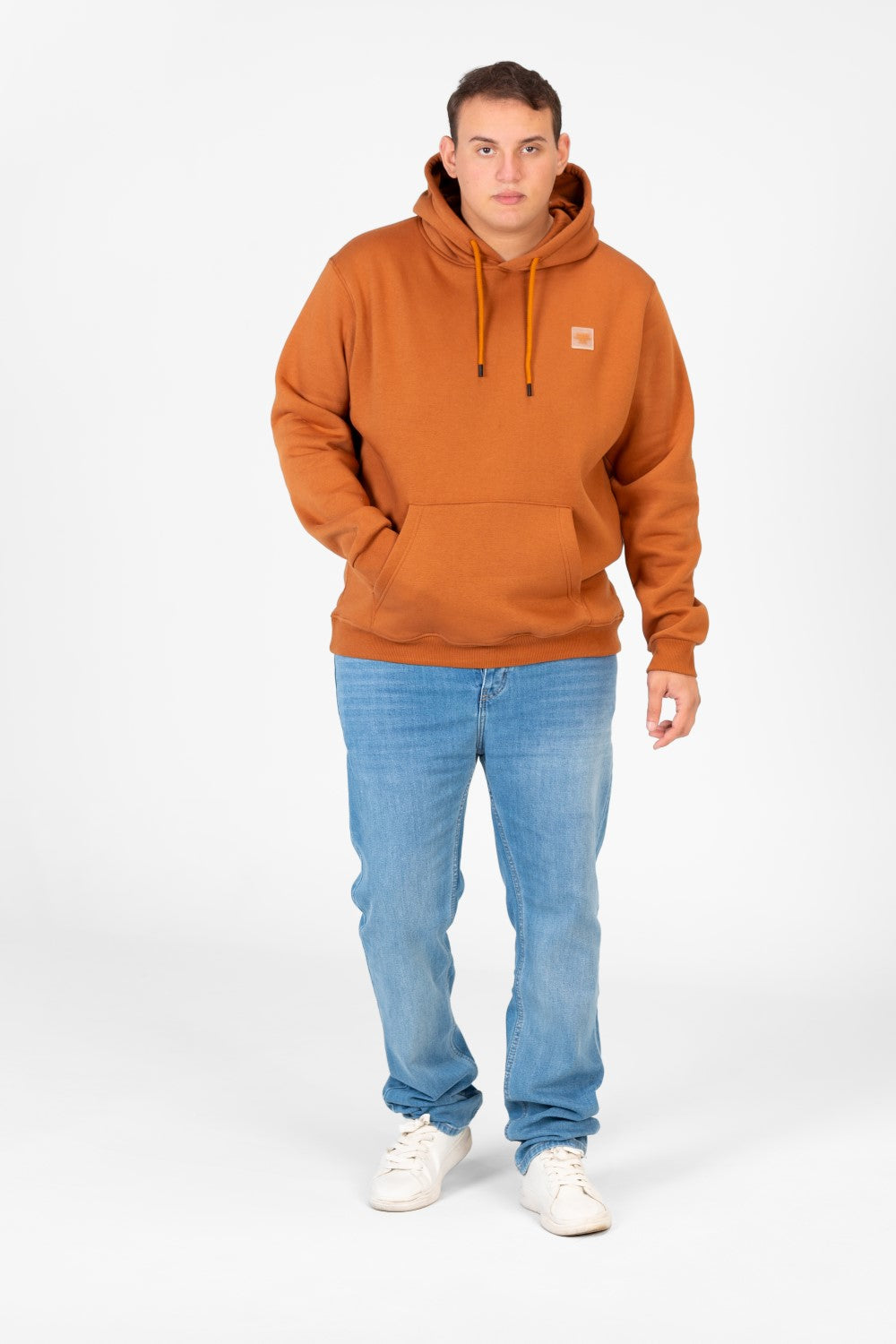 Men's Big Size Basic Long Sleeve Hoodie Sweatshirt