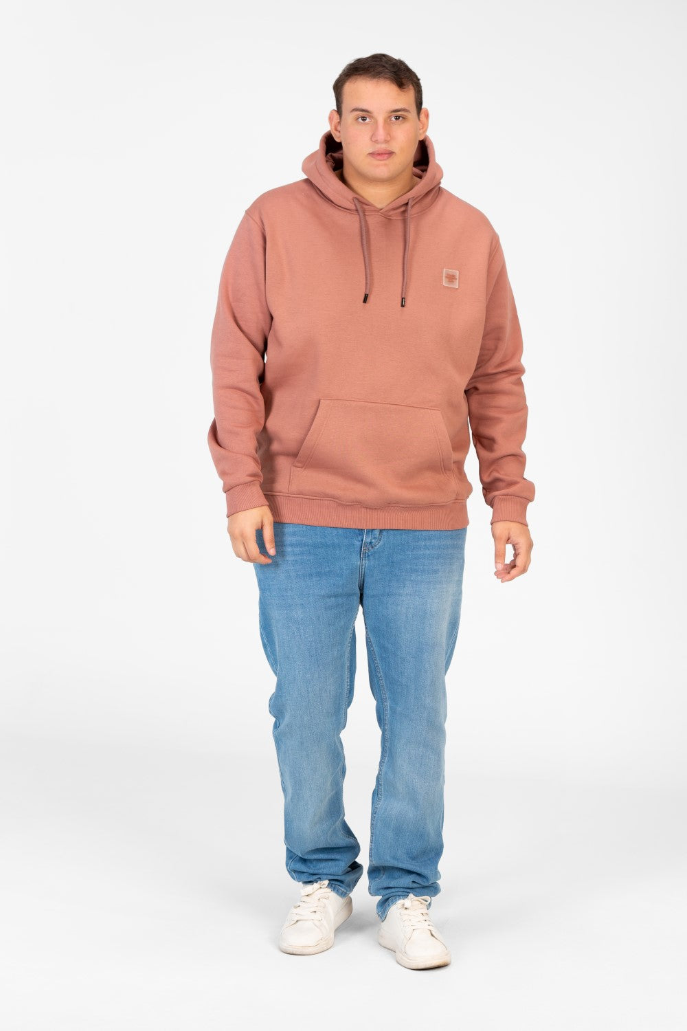 Men's Big Size Basic Long Sleeve Hoodie Sweatshirt