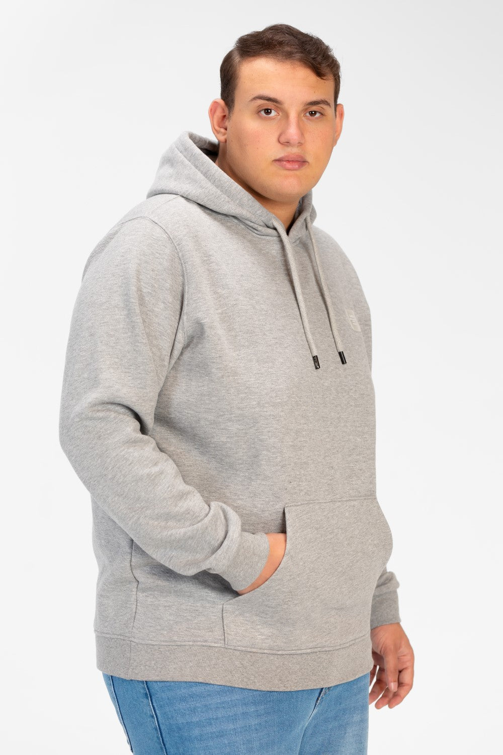 Men's Big Size Basic Long Sleeve Hoodie Sweatshirt