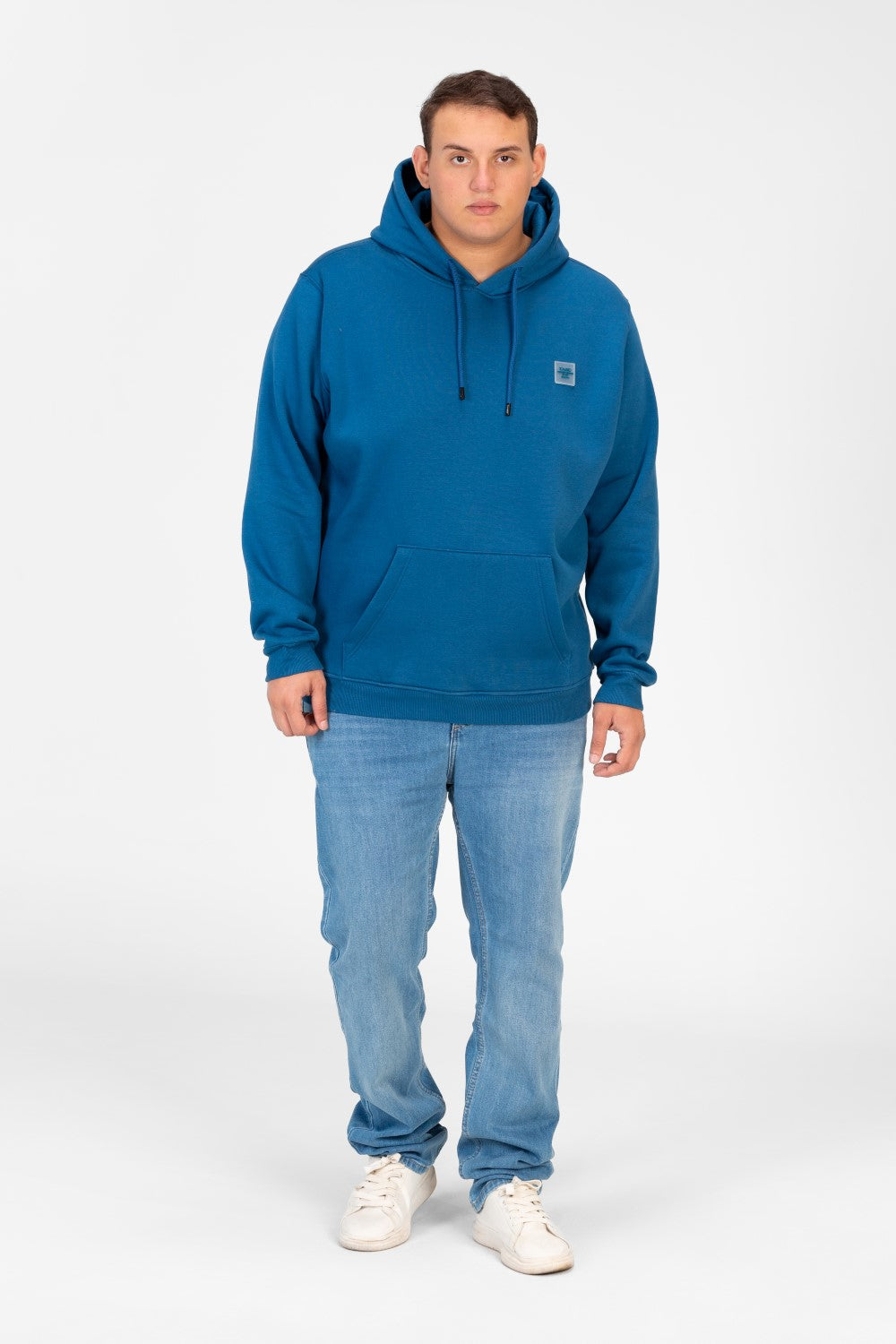 Men's Big Size Basic Long Sleeve Hoodie Sweatshirt