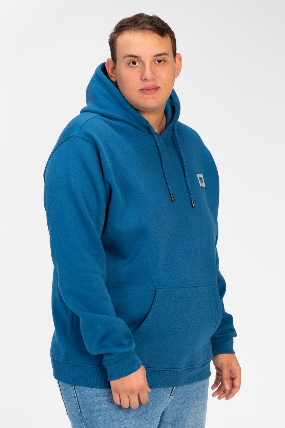 Men's Big Size Basic Long Sleeve Hoodie Sweatshirt