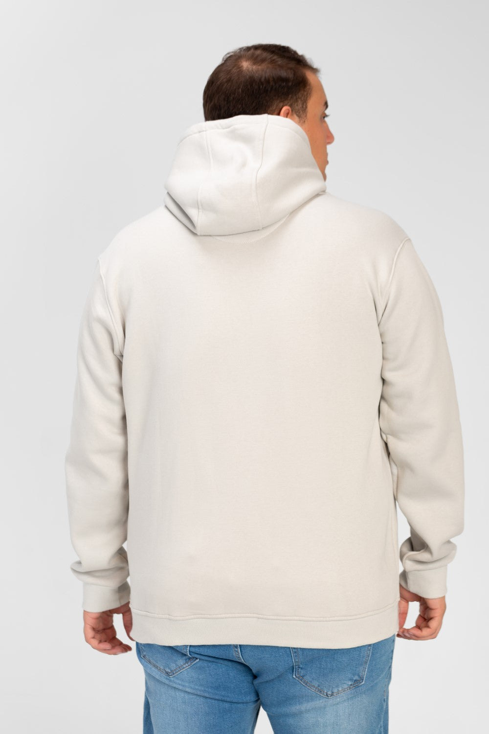 Men's Big Size Basic Long Sleeve Hoodie Sweatshirt