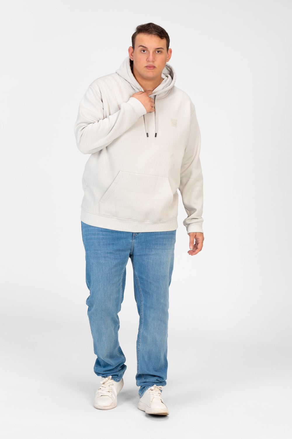 Men's Big Size Basic Long Sleeve Hoodie Sweatshirt