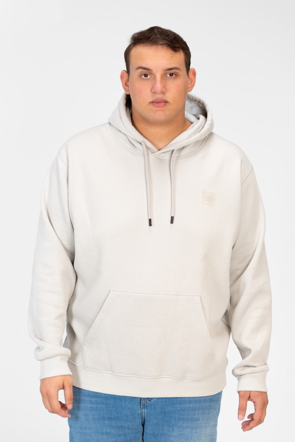 Men's Big Size Basic Long Sleeve Hoodie Sweatshirt