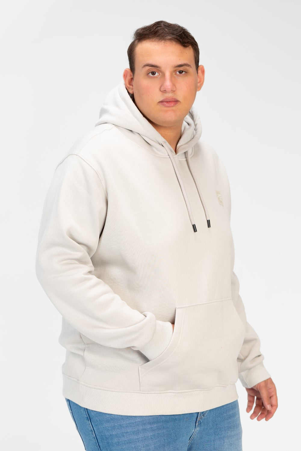 Men's Big Size Basic Long Sleeve Hoodie Sweatshirt