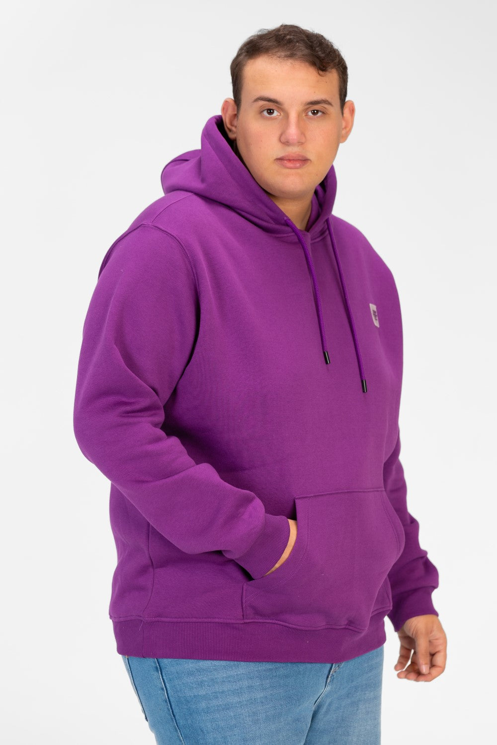Men's Big Size Basic Long Sleeve Hoodie Sweatshirt