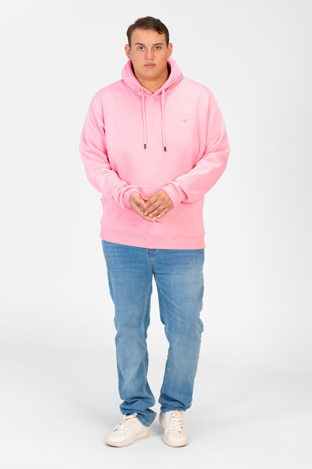 Men's Big Size Basic Long Sleeve Hoodie Sweatshirt