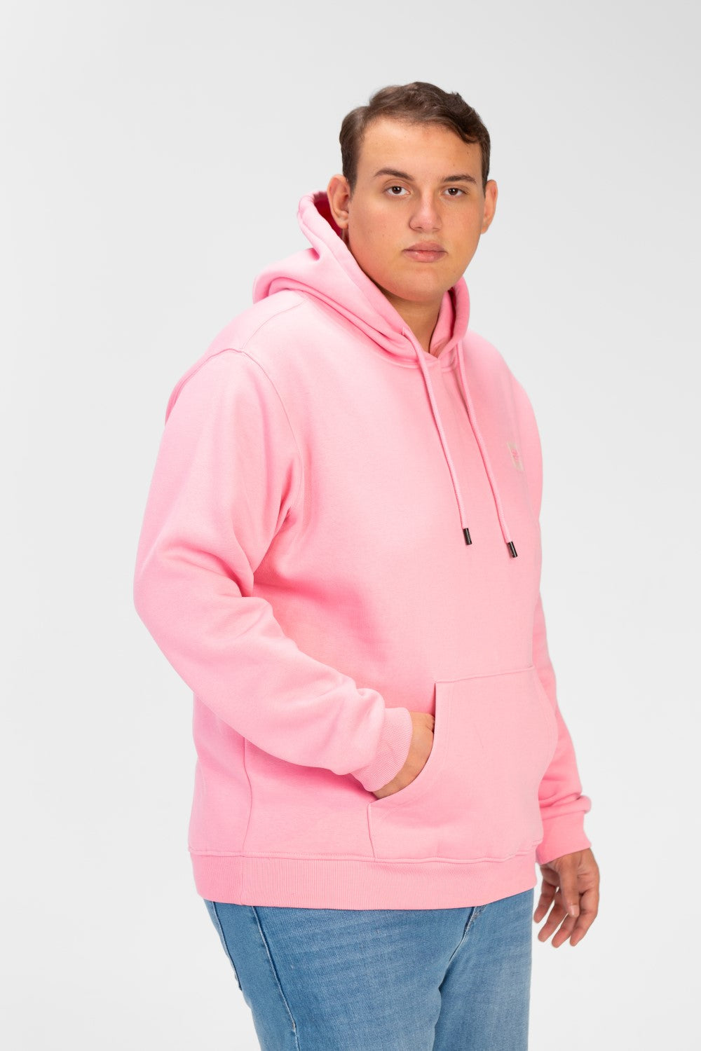 Men's Big Size Basic Long Sleeve Hoodie Sweatshirt