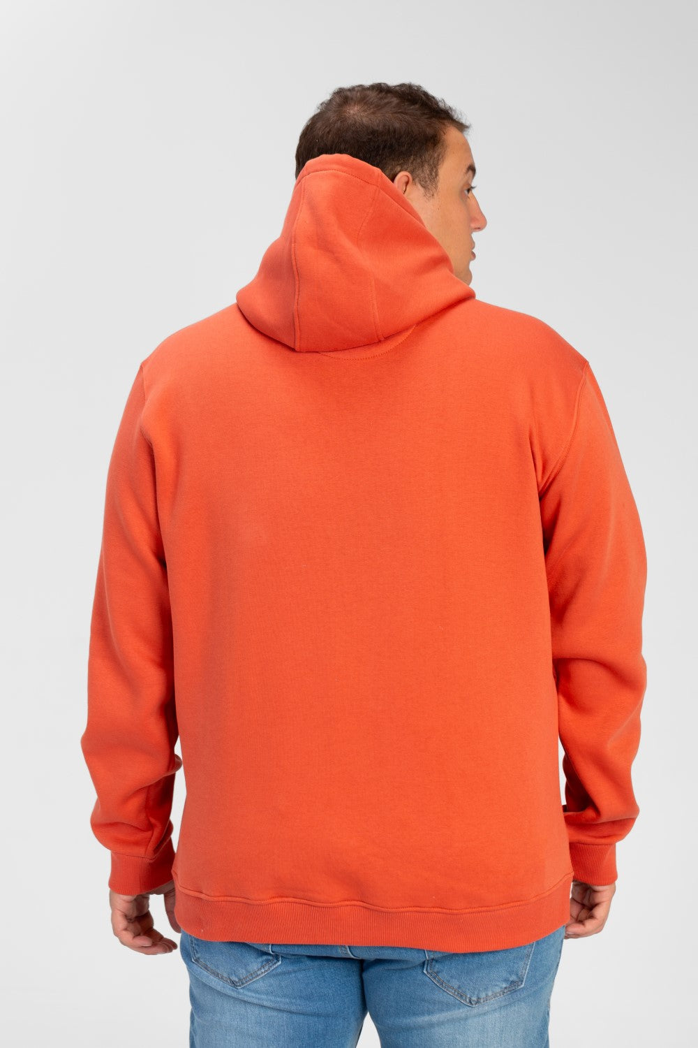 Men's Big Size Basic Long Sleeve Hoodie Sweatshirt