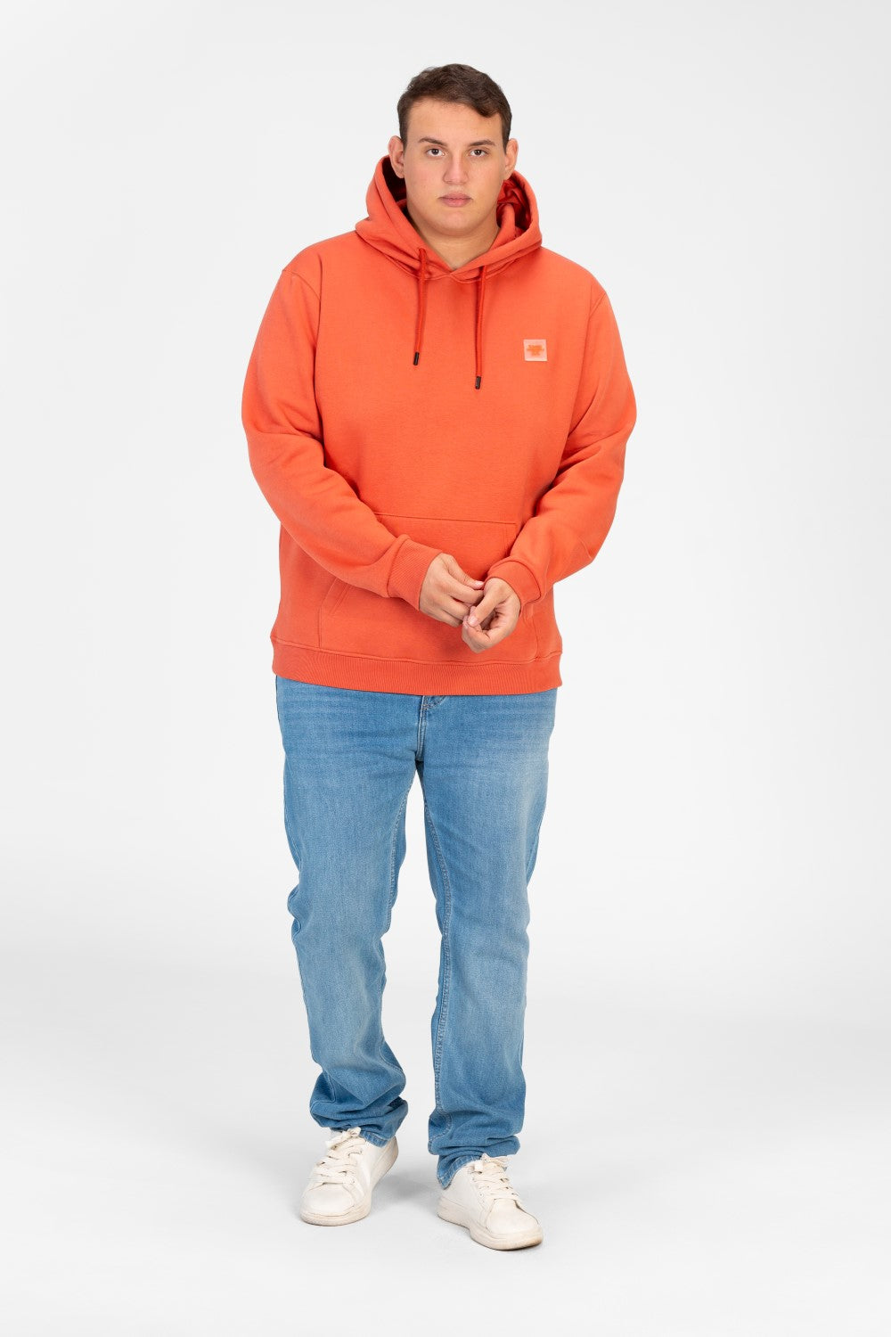 Men's Big Size Basic Long Sleeve Hoodie Sweatshirt