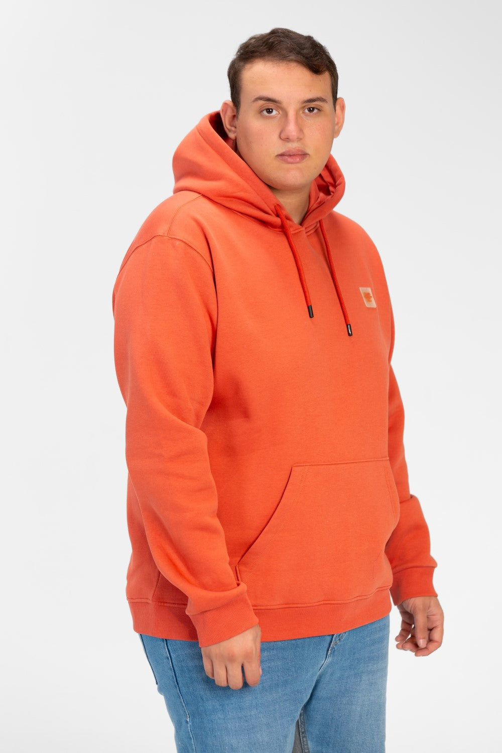 Men's Big Size Basic Long Sleeve Hoodie Sweatshirt