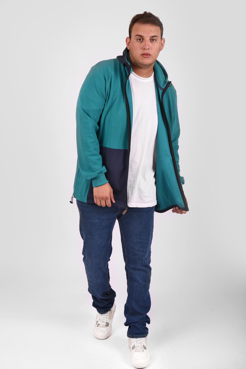 Men's Slim Fit Full Zipper Padded Soft Melton Multi Color Big Size Sweatshirt