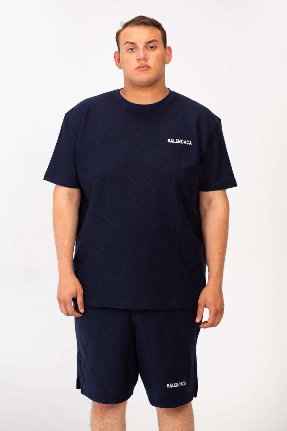 Men's Big Size Outfit Half Sleeved T-shirt And Short Made Of Comfortable Practical Material