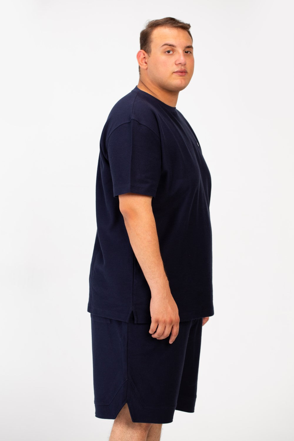 Men's Big Size Outfit Half Sleeved T-shirt And Short Made Of Comfortable Practical Material