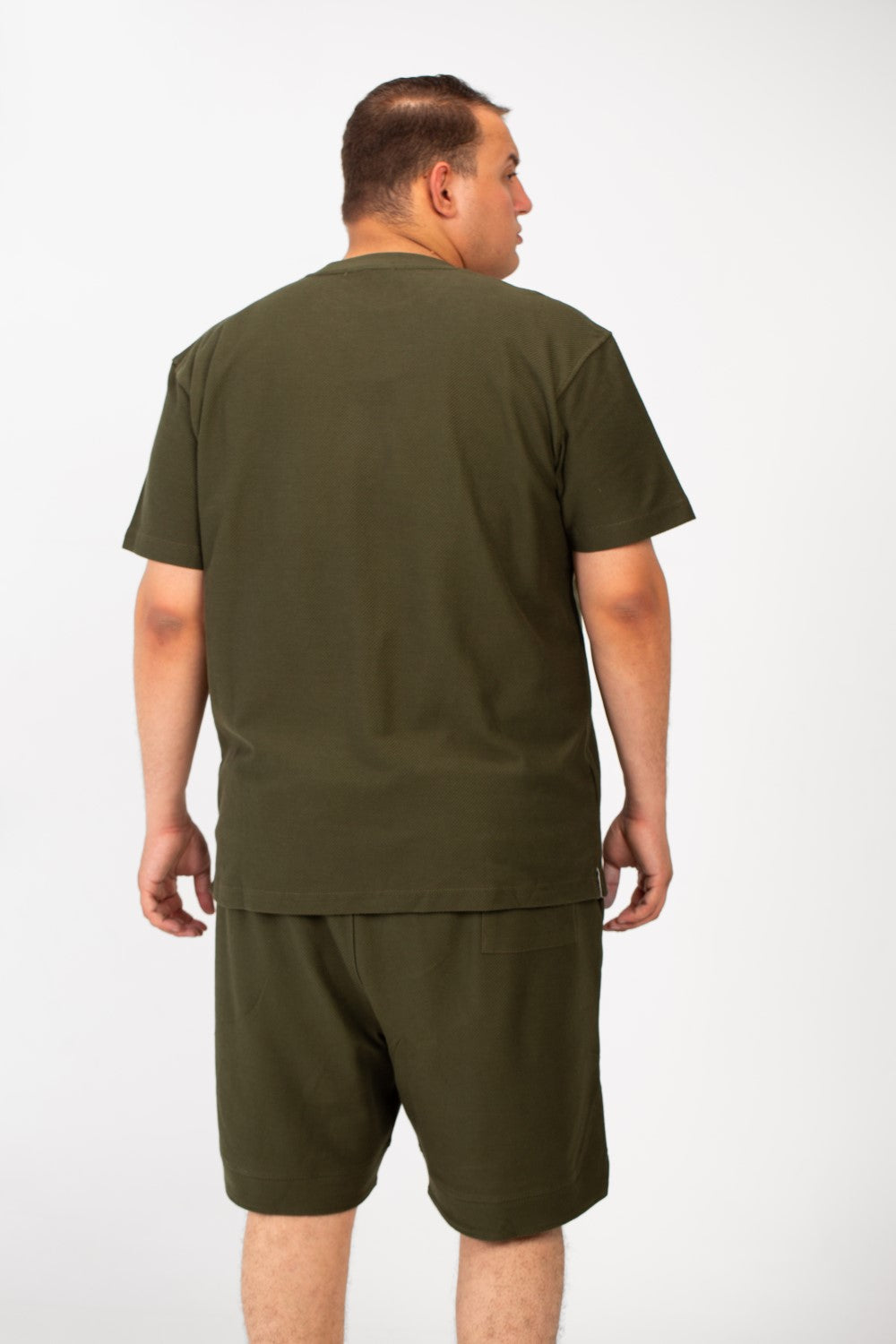 Men's Big Size Outfit Half Sleeved T-shirt And Short Made Of Comfortable Practical Material