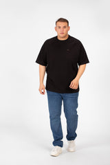 تي شيرت رجالي أساسي كبير الحجم بأكمام نصفية ورقبة دائرية من Tomato