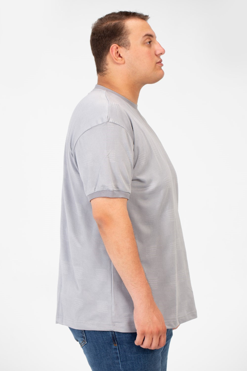 تي شيرت طماطم رجالي كبير الحجم بأكمام قصيرة ورقبة دائرية بجودة عالية