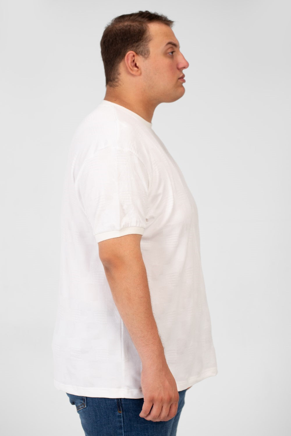 تي شيرت طماطم رجالي كبير الحجم بأكمام قصيرة ورقبة دائرية بجودة عالية