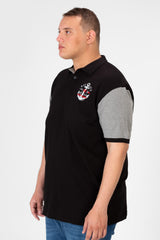 تي شيرت بولو رجالي مطبوع بنصف كم كبير الحجم 1