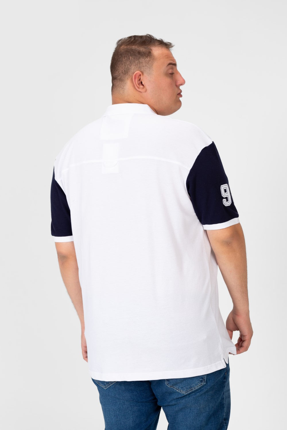 تي شيرت بولو رجالي مطبوع بنصف كم كبير الحجم 1