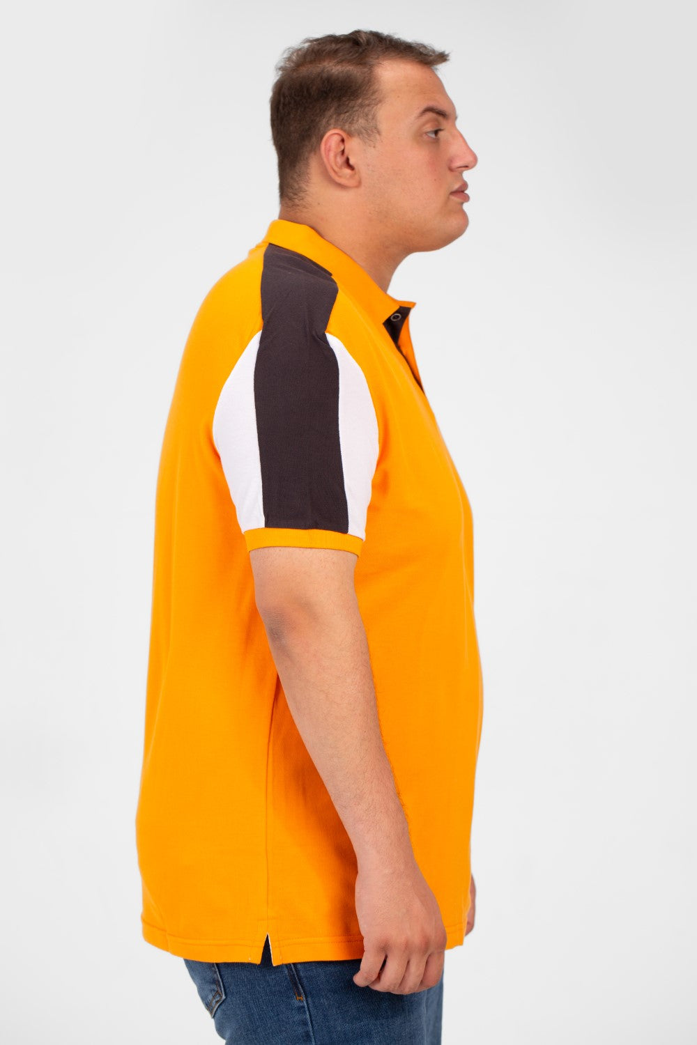 تي شيرت بولو رجالي بأكمام قصيرة ومقاس كبير مطبوع عليه طماطم بطبعة عصرية