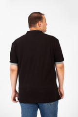 تي شيرت بولو رجالي مطبوع بمقاس كبير وأكمام قصيرة مصنوع من خامة عالية الجودة