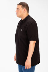 تي شيرت بولو رجالي أساسي بنصف كم ومقاس كبير