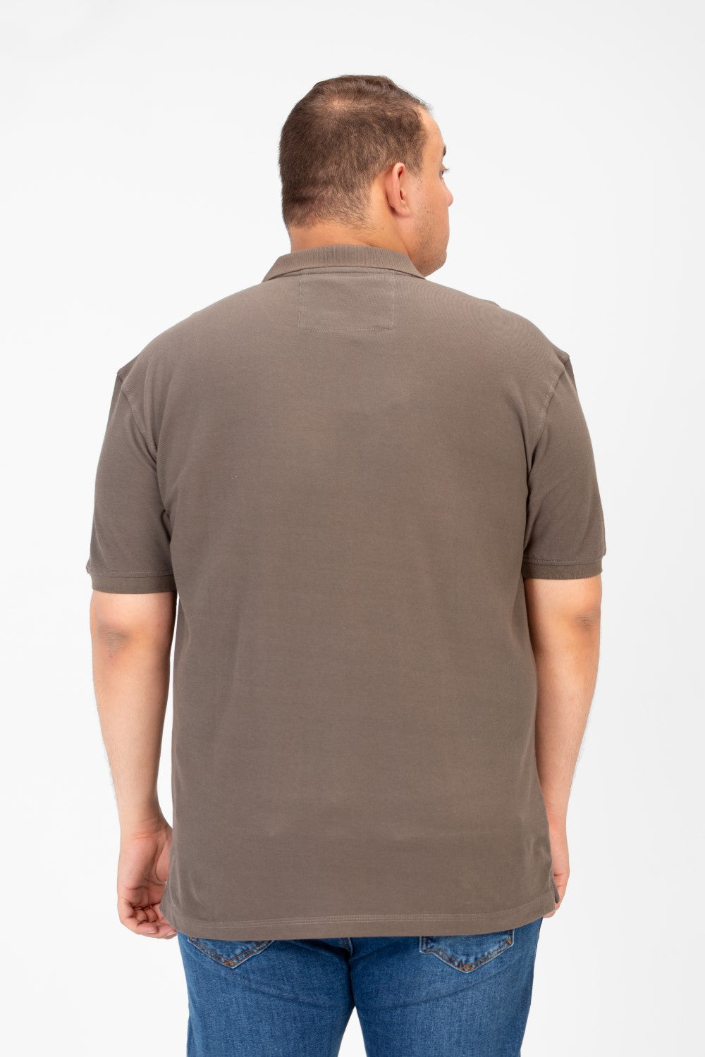 تي شيرت بولو رجالي أساسي بنصف كم ومقاس كبير