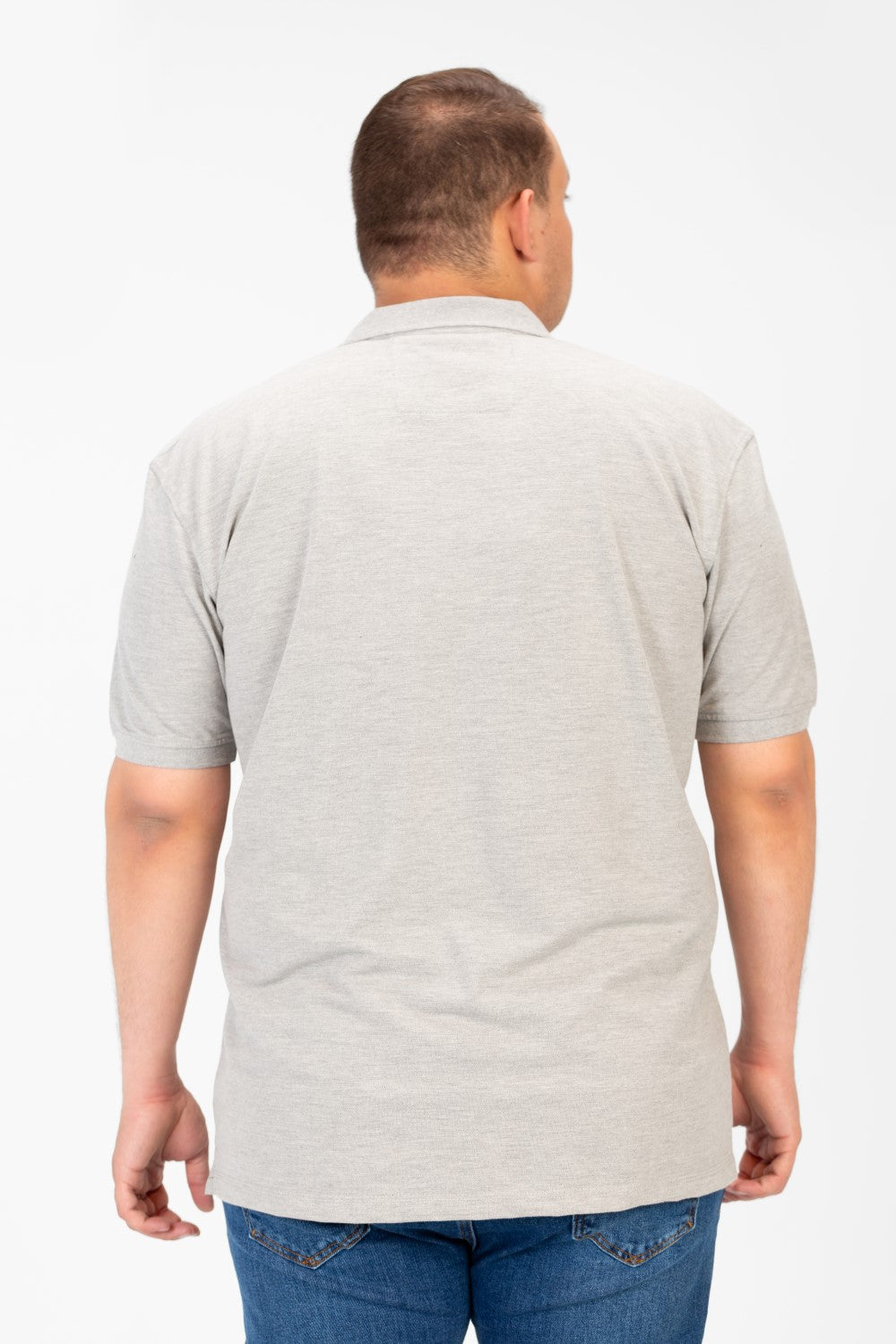 تي شيرت بولو رجالي أساسي بنصف كم ومقاس كبير