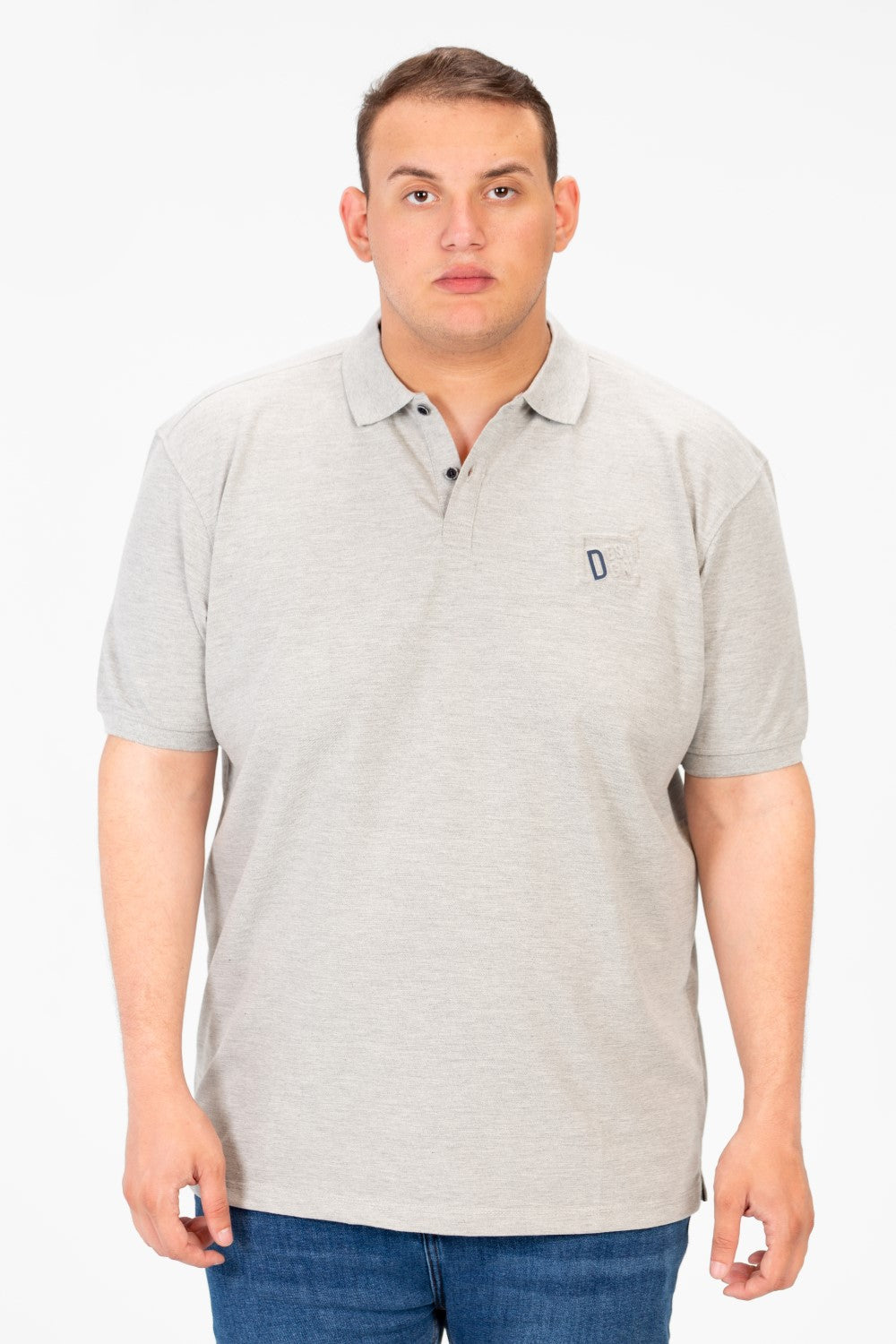 تي شيرت بولو رجالي أساسي بنصف كم ومقاس كبير